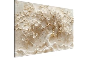 LUMASOUL Canvastavla för vardagsrum Träd 120x80 cm | 1-delad tavla för sovrum, hall, kontor och kök, modernt fotomotiv