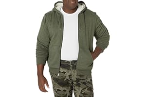 Amazon Essentials Herren Hoodie mit Sherpa-Futter und durchgehendem Reißverschluss