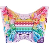 FABER-CASTELL - Butterfly Sparkle Gift Set, 20 Colored Pencils | Coloured Pencils Set with 20 Pencils and Butterfly Stickers