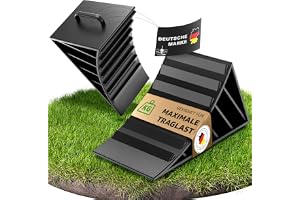Produktabbildung: WERKTHOR Unterlegkeile mit Griff [2er Set] - Unterlegkeile Anhänger - Unterlegkeile Wohnmobil aus Kunststoff -