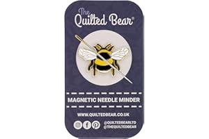 The Quilted Bear Portaaghi magnetico – Portaaghi smaltato per accessori da cucito, ricamo e punto croce, supporto sicuro per aghi e aghi da cucito (ape)
