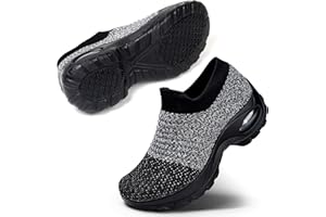 STQ Scarpe Donna Sneakers da Ginnastica Senza Lacci Air Cuscino Running Comode Lavoro Soft Tennis Donne