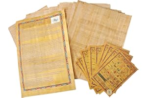 CRAFTSOFEGYPT 10 Blank Egyptian Papyrus Sheets for Art Projects and Schools 8x12in 20x30cm