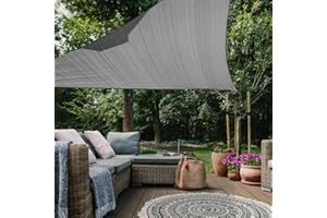 HAIKUS Tenda Vela Triangolare 3x3x3 m Traspirante, Grigia Scura, Tela Ombreggiante Triangolare 3x3 x3 m, Telo Tenda da Sole per Esterno, Giardino Terrazzo, Grafite