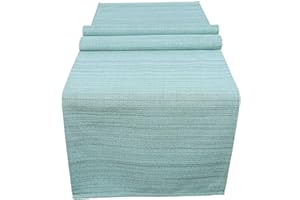 heimtexland ® Outdoor-Tischdecke Meliert Garten Deko Tischläufer 40x140 Mint Typ645