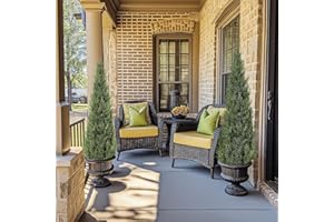 ‎GARVEE Garvee Künstliche Pflanzen Groß Zedernbaum 120cm,Kunstpflanzen im Topf Plastik Fake Plant Außendekoration,Künstlich Outdoor Garten Veranda Dekoration (2 Pack)