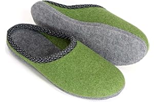 Pantoffelmann Walk Filzpantoffel mit Filzsohle I Gemütliche Filzpantoffeln in versch. Farben & Größen I Warme atmungsaktive Hausschuhe Filz I Pantoffeln Herren & Damen mit Dicker Filz Laufsohle