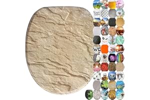 SANILO Soft Close Toilet Seat | Wide Choice of New Toilet Seats | Stable Hinges | Easy to Mount (Sand Stone)