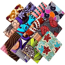 Lot De 5 Carrés De Tissu Africain En Coton – Motifs Ethniques Vibrants Pour Patchwork, Couture Et Décoration