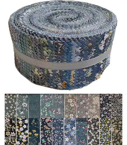 Jelly Roll In Tessuto Per Trapuntatura – 40 Strisce Di Cotone 6,3x111,8 Cm, Motivi Summer Forest, Perfetto Per Cucito E DIY