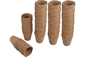 Windhager Lot de 48 Pots de Culture Ronds sans Tourbe - 6 cm - 04344 - Marron