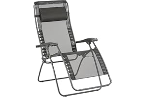 Lafuma Recliner, Foldable and Adjustable, RSXA Clip, Colour: Black, LFM2035-8551, Noir, Standard