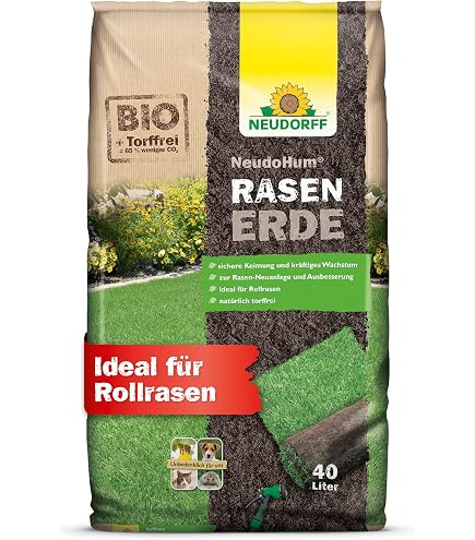 Floragard Rasenerde 40 L + WOLF-Garten Turbo-Nachsaat – Spezialerde Mit Guano & Quarzsand Für Gesunden Rasen