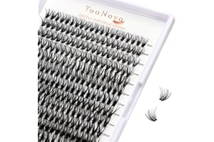 YOONOYA Extensiones Pestañas Individuales Cluster 280 Piezas 30D 9-16mm 0.07 D Curl Pestañas Postizas, Pestañas para transformar tu mirada, extensiones Manga DIY(30D-9-16mix)