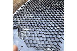 CMYUN Stabilizzatore Ghiaia Geogriglia Stabilizzatrice di Ghiaia Tagliabile a Nido D'ape, Griglia di Terra Geocell per Garage da Giardino Nera Alta 5 Cm/ 2 Pollici, per Riempimento di Sassi D'erba per Viale