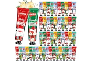 FONTOEN Handcreme Mini Set, 50 Pack Handcreme Weihnachten für Sehr Trockene Hände, Weihnachtsgeschenke Kleinigkeiten für Frauen, Kleine Pflegecreme Hände Fuß Feuchtigkeitscreme Geschenkset für Frauen Damen