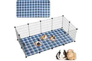 beueyfr Guinea Pig Cage Liners Guinea Pig Bedding Washable &Air Dried Pee Pads for Guinea Pig Fast Absorbent Waterproof Reduce Shrinkage Non-Slip 24‘’x 48‘’x1
