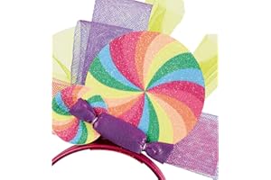 Amakando Genial Adorno para la Cabeza Hada Dulce para Mujer - Genial Accesorio para Disfraz de piruleta - Incomparable para Festival y Fiesta de Disfraces