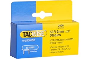 Tacwise 0337 Type 53 / 12 mm Galvanised Staples, Pack of 2000