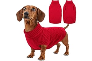 KONVINIT Hundepullover Mittelgroße Hunde Leichtes und Warm Sweater für Hunde, Hautfreundlich, für Dackel/Dachshund Zwergspitz Affenpinscher,Schnauzer usw.