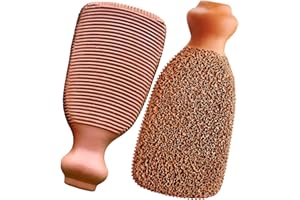FARMER'S CRAFT Natural Pumice Stone Made of Terra Cotta Remain 7+ Years | Ancient Indus Valley Foot Scrubber Callus Remover Skin Care Pedicure Tool for Cracked Heels & Dead Skin | Foot Exfoliator (+Organic Cocoa)