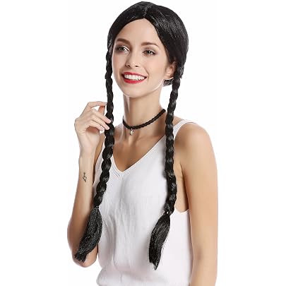 WIG ME UP -90835-ZA103 Parrucca Donna Halloween Carnevale Nero Lunghe