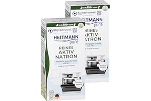 HEITMANN pure Bicarbonato activo puro: producto de limpieza ecológico de soda y sodio, limpieza para el hogar, cocina y ropa, 2 x 350 g.
