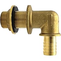 VARIOSAN Tankdurchführung für Regentonnen/Zisternen 11688, 3-teilig, 1", Messing, 90°