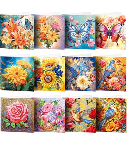 Kerstkaarten | 12 stuks - Diamond Painting Expert