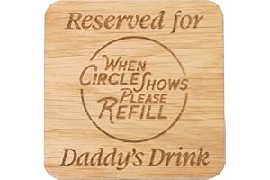 MORNNG CUPPA LAUGH SHARE REPEAT Ideal Dad Gift. Present for Daddy from Son or Daughter. Gift for Him. Dad Birthday, Christmas or Happy Occasion Gift. (Daddy Oak Veneer)