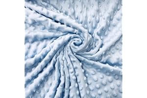 Panini Tessuti, Tessuto Minky Dots Peluche - Venduto al Mezzo Metro a Partire da 50 CM (Lunghezza) x 150 CM (Larghezza Fissa) - Prima Infanzia - Abbigliamento Bambini - Handmade