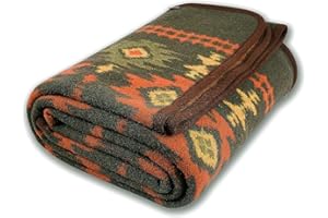 ACUSHLA Merino Wool Blanket for AC (Nordic-Green, 79 * 63)