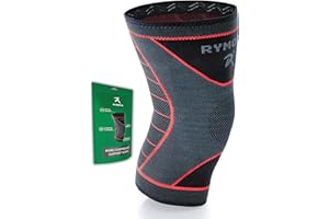 RYMORA Knee Support Sleeve for Men and Women (Grey) (Single Wrap) (3XL - XXXL) - Compression Brace for Ligament Injury, Joint Pain Relief, Running, Arthritis, ACL, MCL, Sport