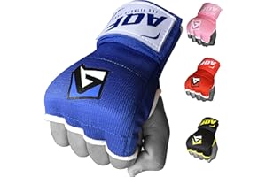 AQF Boxing Wraps Inner Gloves, Gel Padded Hand Wraps for Speed Bag & MMA Training Bandages Under Mitts Punching Quick 100cm Long Wrist Protector 4 Fingers for Men & Women