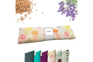 SAKITO Cuscino Termico Microonde (43x12 cm) - Sollievo Naturale per Dolori Cervicali, Lombari e Mestruali, Uso a Caldo o a Freddo - Elevata Ritenzione del Calore - Profumo di Lavanda