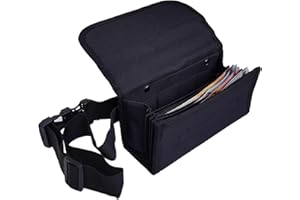 CLAIRE-FONCET Kellnertasche - Kellnerbörse - Hüfttasche in Canvas Gewebe, Ohne Euro Munzen Geldwechsler, 1 Reißverschluss Fach, Magnetverschluss, ideal für Kellner, Kellnerin, Bar,Kneipe,Gaststätte