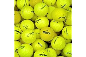 Second Chance 24 Yellow Optic Mix Golf Balls with Carry Bag