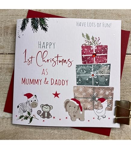Personalzed Mum & Dad Chrstmas Card, Frst Chrstmas As My Mummy And Daddy, Wshes From Baby - View #10