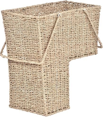 Organizzatore Scale Con 5 Sacchetti - Cesto Pieghevole L Per Scalini, Grigio - Foto 2