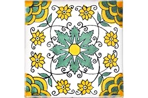 Ceramic Mexican Tile – 10.5cm- Handmade and Ethically Traded by Tumia LAC