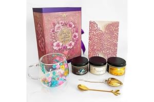COFFRET CADEAU POUR LA PLUS PRÉCIEUSE MAMAN - CADEAU MÈRE - 3 thés premium - Tasse - Infuseur - Petite cuillère - Carte de voeux - Idée cadeau Noël, Anniversaire, Fête des Mères - TÉTI