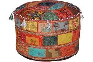 RAJASTHALI Décoratif Designer Traditionnel Indiana Wall Hanging Tapestry avec Zari, Paillettes, Broderie et Old Sari Patchwork, 152 X 102 cm