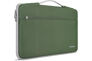 DOMISO Housse Ordinateur 15.6 Pouces,Pochette MacBook Pro 16 M4 M3 M2 Pro/Max,15-16 Pouces HP Lenovo Dell ASUS,Sacs et Housses pour Ordinateur,Sacoche PC Portable Avec Poignée de Transport,Vert Avocat