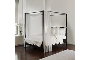 Royale Linens Canopy Bed Scarf, Polyester, White, 50" W x 256" L (Pack of 1)