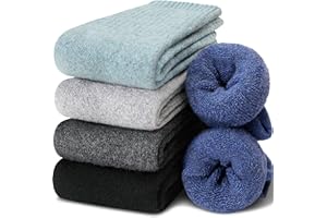 EBMORE Womens Merino Wool Thermal Socks Warm Winter Thick Walking Cosy Boot Crew Comfy Work Hiking Socks for Ladies 5 Pairs