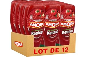 Amora, Ketchup Nature, sans conservateur (Lot de 12x550g)