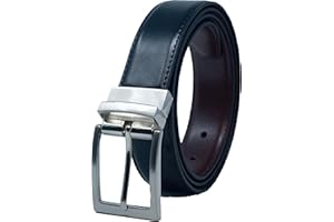 Ashford Ridge 30mm recubierto Reversible cinturón de cuero (Negro/marrón o negro/azul marino - tamaños 80cm - 120cm)