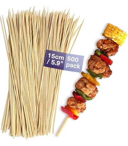 Confezione Da 100 Spiedini Di Bambù Per Barbecue, Spiedini Di Legno Spiedini Di Finger Food Spiedini Di Kebab In Legno Bastoncini Per Feste Alla Griglia Spiedini Per Serate Barbecue Co