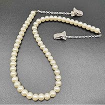 Chaine De Taille Acier Inoxydable Perle Blanche