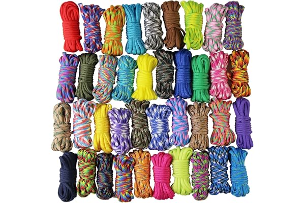 UOOOM 10pcs Coloré Multifonction Paracordes pour Parachute Bracelet (Multicolore 10pcs)